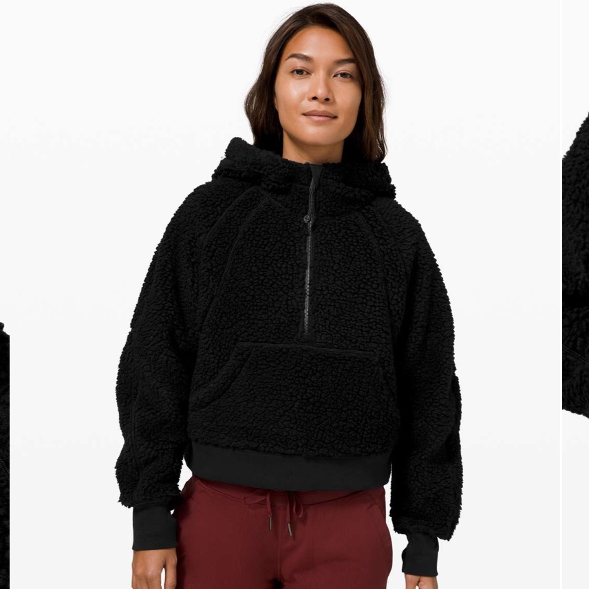Lululemon Scuba Oversized Sherpa 1/2 Zip Black Size M/L